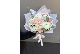 БУКЕТ ДНЯ С ГЕОРГИНАМИ